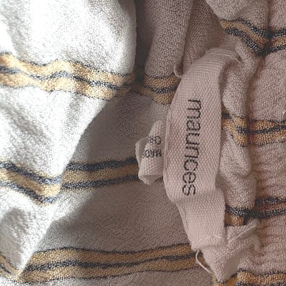 Maurices Women's Size Large Cold Shoulder Top Long Sleeve Vertical Stripe Shirt - Picture 4 of 7